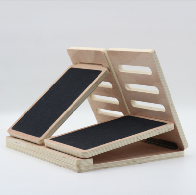 New Adjustable Wooden Slant Board - Up to 450 LBS Capacity And Portable - Incline Board, Calf Stretcher, Stretch Board for Squat Wedge