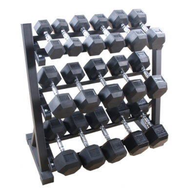Gym Equipment Dumbbell Rack 3-Tier Commercial Dumbbell Rack Dumbbell Set Gym For Sale