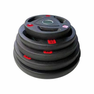 Rubber Coated 2-Inch Olympic Grip Plate Iron Weight Plate for Strength Training