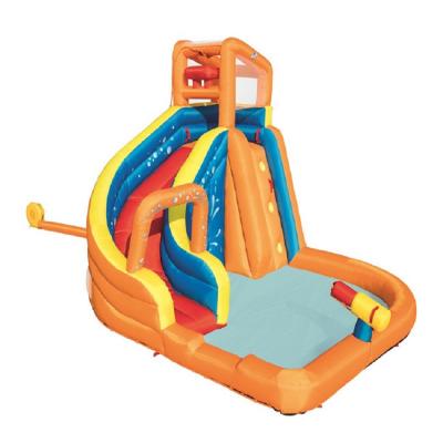 Inflatable Amusement Water Park With Slide Swimming Pool
