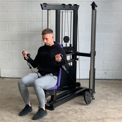 Black Seated Dual Cables with 2x 100kg Weight Stacks
