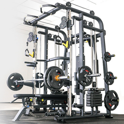 Multi Functional Exercise Training Trainer Power Cage Squat Rack Smith Machine